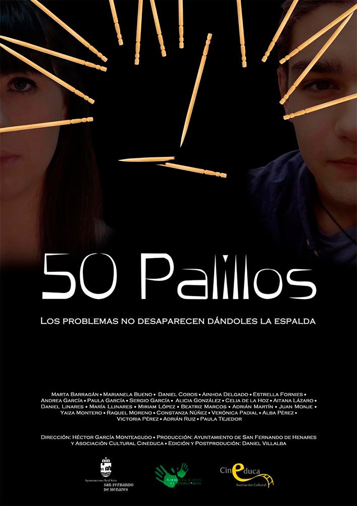 cartel presentación taller cortometraje 50 palillos